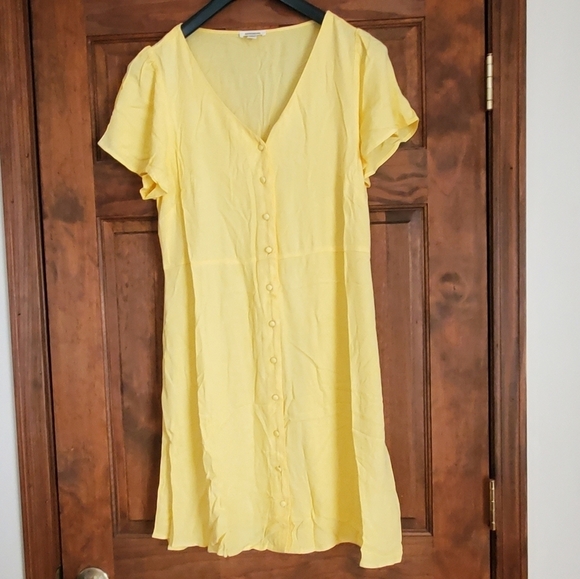 Goodthreads Fluid Twill Button-Front Dress new l - Picture 1 of 4